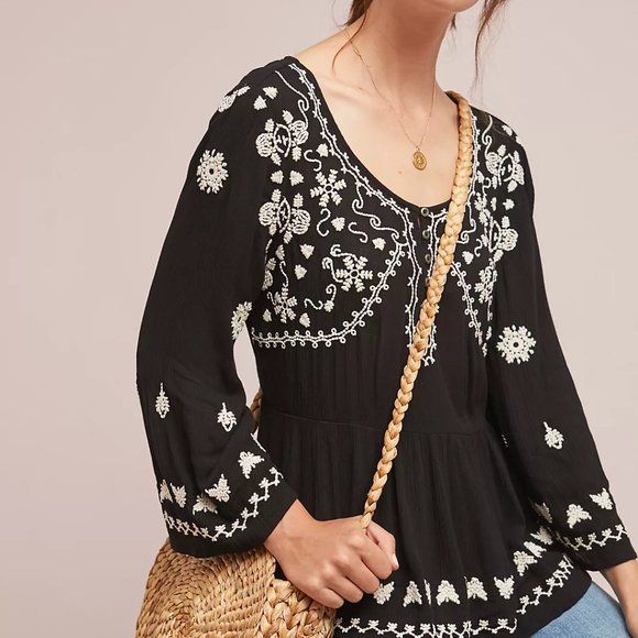 Anthropologie Tops - Anthropologie Meadow Rue Gardiner Henley Top
